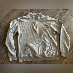 Army quarter zip sweatshirt with pockets large